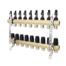 Колекторний блок з витратомірами та євроконусами Raftec GOLD 1"х9 LCR-1.9 Колекторний блок з витратомірами та євроконусами Raftec GOLD 1"х9 LCR-1.9